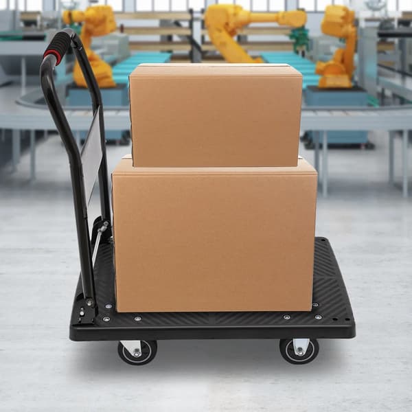 Transportvogn, Holdbar Konstruktion, Stille Mobilitet,sort