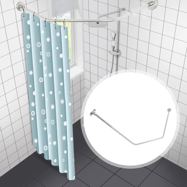 Bruseforhængsstang, Justerbar Længde, Rustbestandigt Design,Sølv