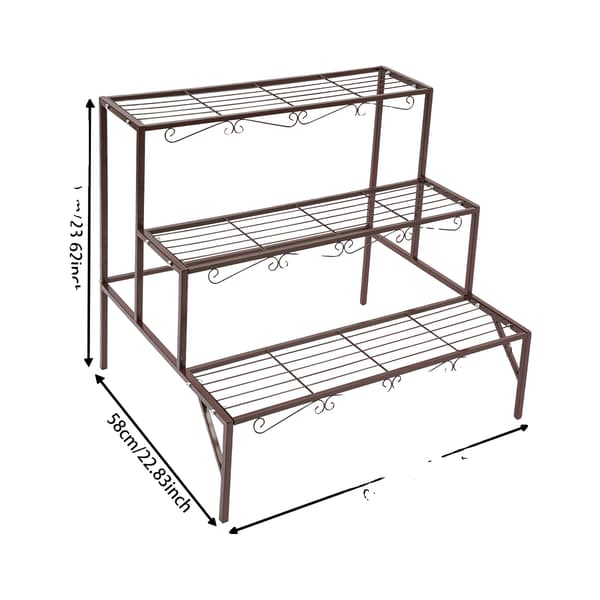Plantebord, 3-niveau, Alsidig Design,Bronze