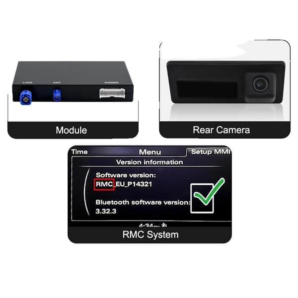 Interfaceadapter, trådløs CarPlay, Android Auto-kompatibilitet,RMC+CAM