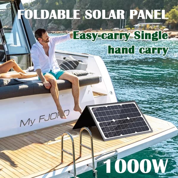 Solpaneloplader, Foldbart Design, Dobbelt USB-udgange,Foldbart panel
