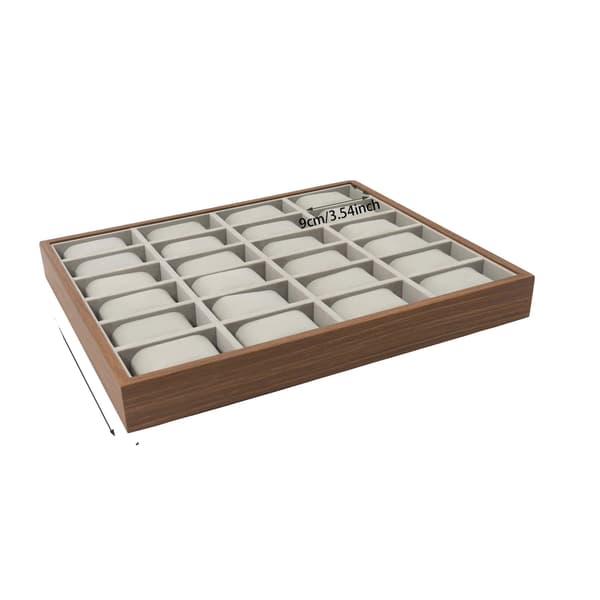 Urteorganisator, 24 Rum, Elegant Design,Valnøddetræfarve