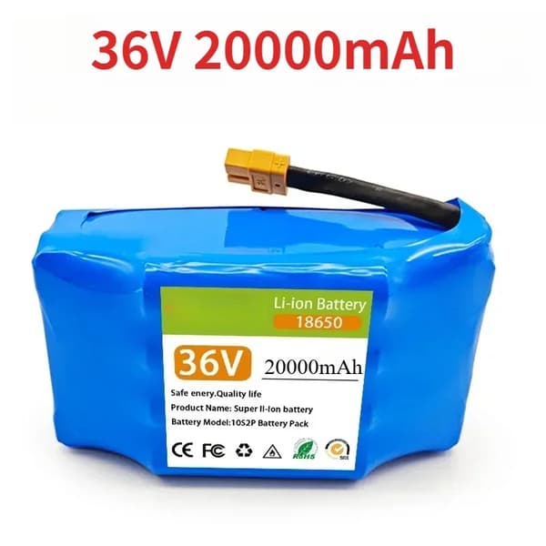 Litiumjonbatteri, 36V, 6000mAh kapacitet,36V 20000mAh