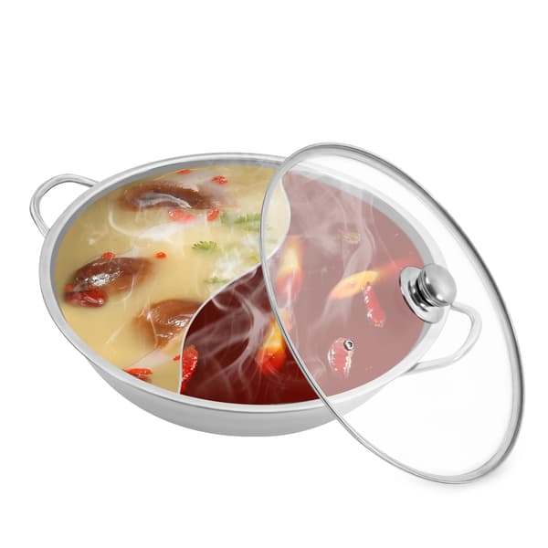 Hot Pot, Rostfritt Stål, Glaslock,Silver