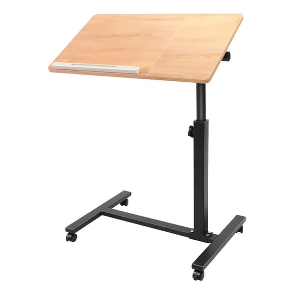 Computerarbejdsstation, Justerbar Højde, Låselige Hjul,sort