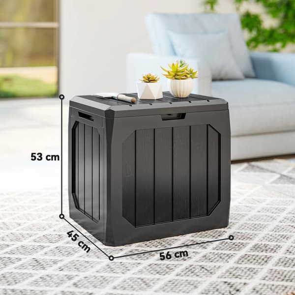 Udendørs trunk, vejrbestandig, pladsbesparende design,Sort