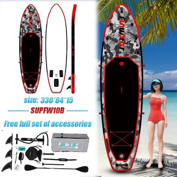 Oppustelig Paddleboard, Bærbart Design, Høj Vægtkapacitet,330*84*15cm
