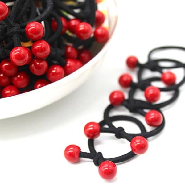 Elastiska Hårband, Mode Stil, Enfärgad Mönster,Röd, 50PCS