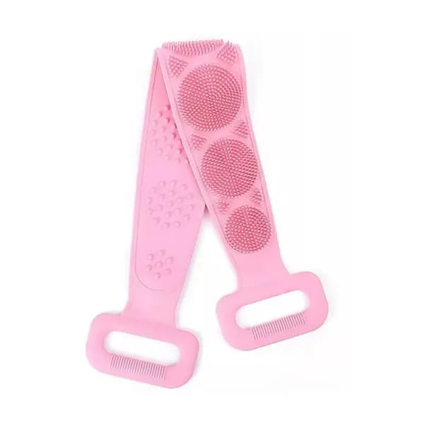 Badborste, Exfolierande Silikon, Ergonomisk Design,Rosa