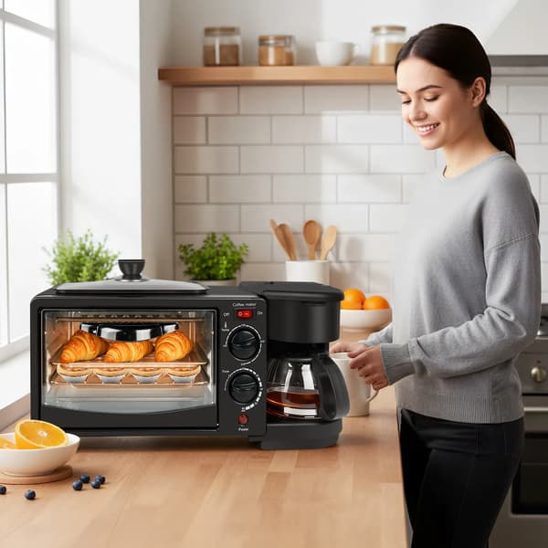 Morgenmadsmaskine, Multifunktionel, Energi Effektiv,EU, sort
