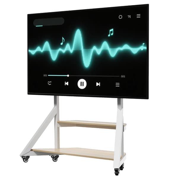 TV-bord, Højdejusterbart, Robust Design,HVID