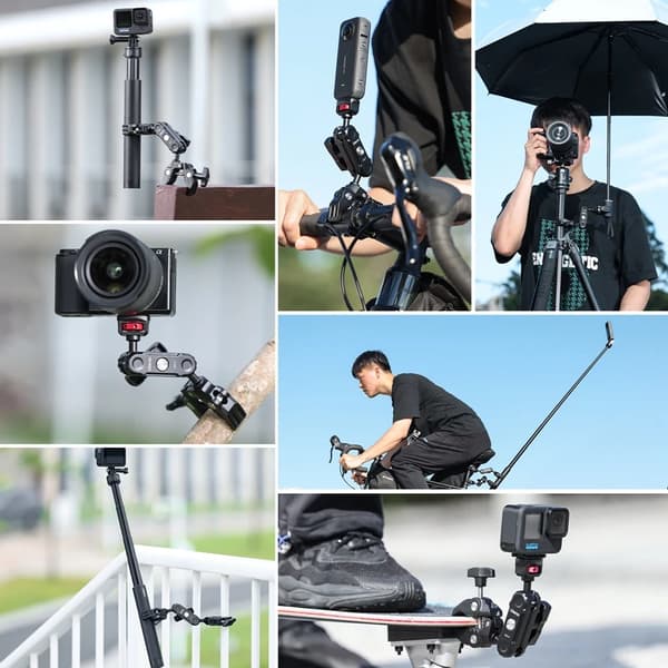 Magisk Arm, 360° Drejehoved, Dobbelt Klemmer,CO17