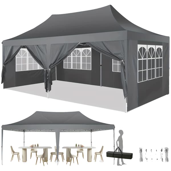 Gazebo, Vandtæt, UV-beskyttelse,Grå
