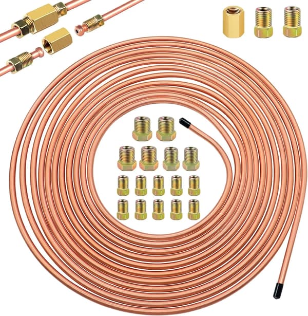 Kopparbromsrörsats, 10m längd, Lämplig för hydrauliska system,10M, 1 Set