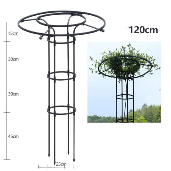 Trädgårdsgaller, Metallram, Vertikalt Växtstöd,120cm