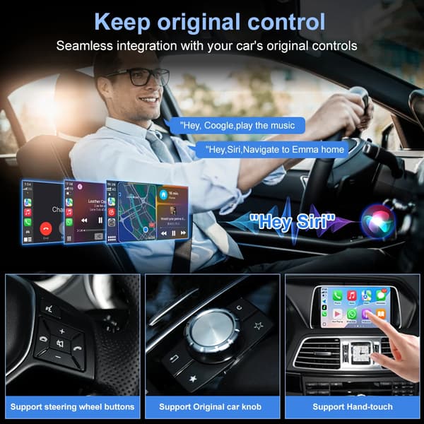 Trådlös CarPlay Android Auto, Stöd för Backkamera, Plug-and-Play Installation,NTG4.5 Becker