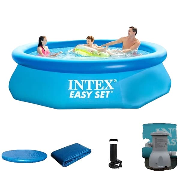 Oppustelig Swimmingpool, Nem Opsætning, Holdbare Materialer,Pool med alle tilbehør