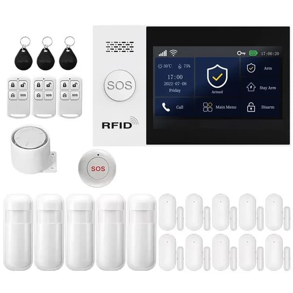 Smart Alarm System, Trådløs Forbindelse, Real-Time Notifikationer,2G WiFi Kit F