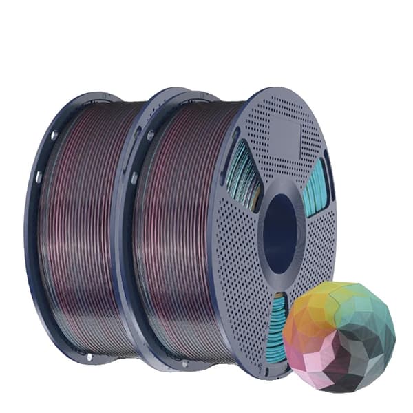 3D-printfilament, PLA-materiale, silkeoverfladefinish,RD YL GN BK