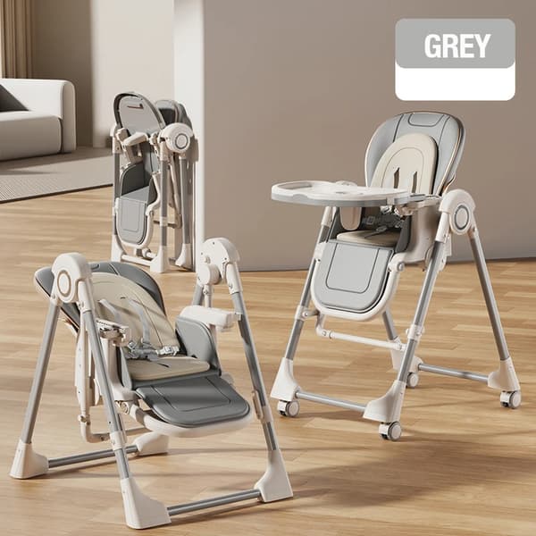 Högstol, Fällbar Design, Justerbara Funktioner,XCZY8121-GRÅ