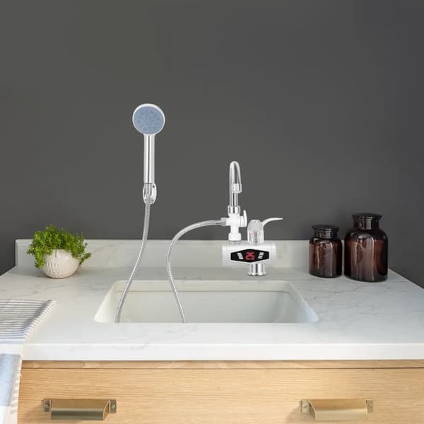 Elektrisk kran, Snabb uppvärmning, Vattentät design,Silver