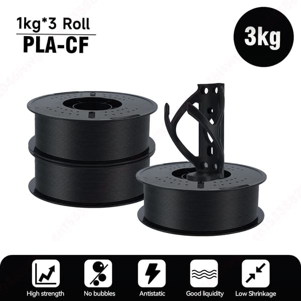 3D-printer filament, kulfiber materiale, høj kompatibilitet,3KG PLA-CF
