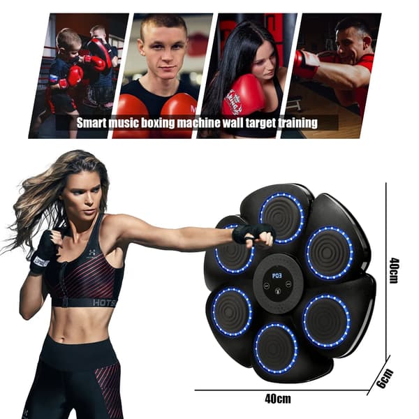 Smart Boksemaskine, Bluetooth-forbindelse, Justerbare rytmemodi,sort