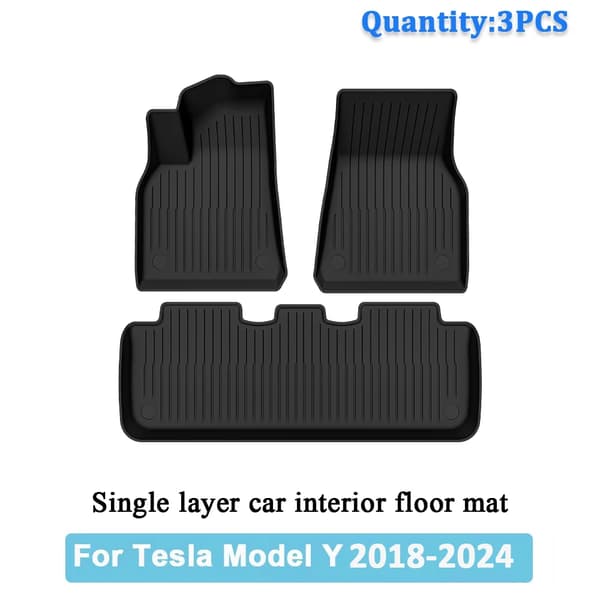 Bilmatta, TPE-material, halkfri design,svart
