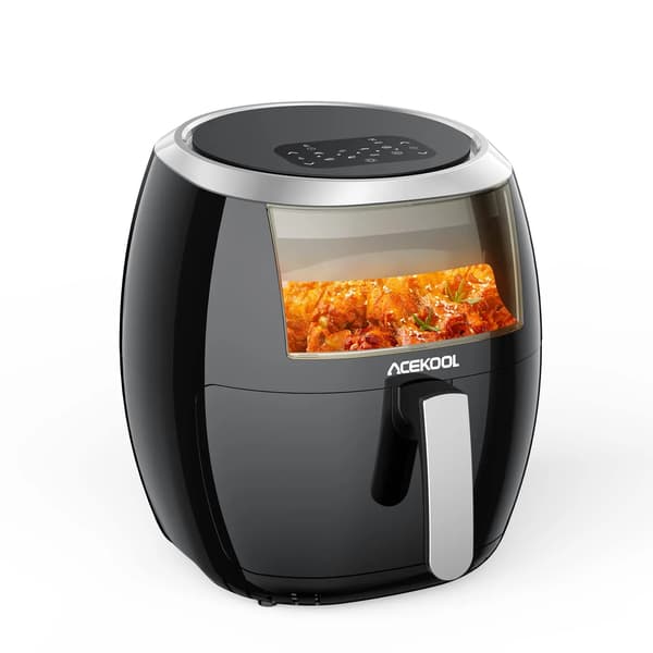 Luftfritös, Digital LED Touch Screen, 8 Matlagningsinställningar,EU, svart