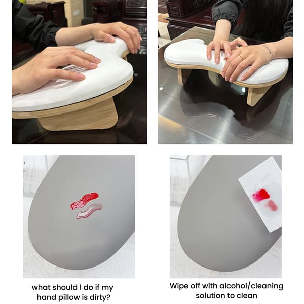 Handstödskudde, Ergonomisk Design, Lätt att Förvara,Vit
