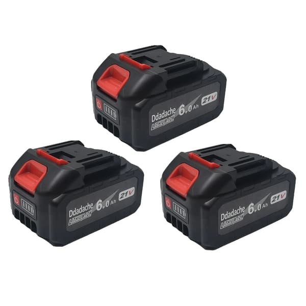 Elektrisk Værktøjsbatteri, Lithium-ion, 6000mAh Kapacitet,3PCS