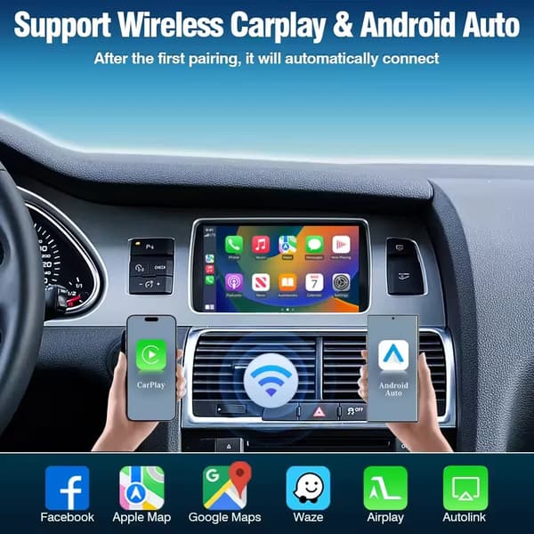 Trådløs CarPlay Android Auto Decoder, Skærmspejling, OEM Kontrol Bevarelse,For A6 Q7 MMI 3G