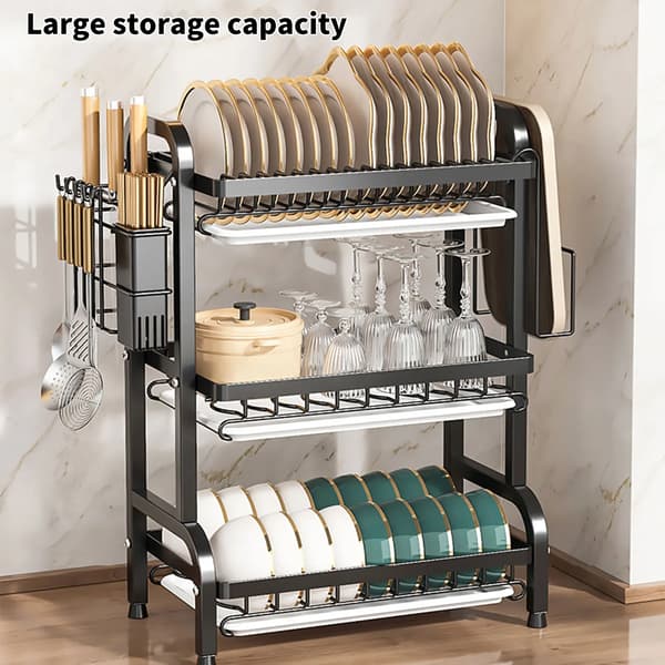 Skuffeorganisator, Pladsbesparende Design, Robust Konstruktion,sort