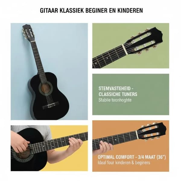 Klassisk Gitarr, Nybörjarvänlig, Hållbar Konstruktion,armégrön