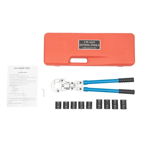 PEX Crimping Værktøj, Ergonomisk Greb, Rotérbart Hoved,Appelsin