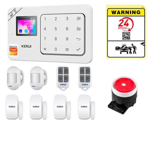 Alarm System, 4G Trådløs Forbindelse, Smart App Integration,alarmsæt 2, EU-stik