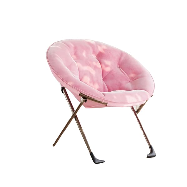 Fatboy Stol, Plyschtyg, Fällbar Design,rosa