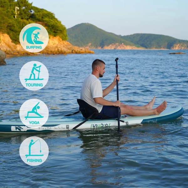 Oppustelig Paddle Board, Skridsikker Overflade, Letvægtsdesign,Blå