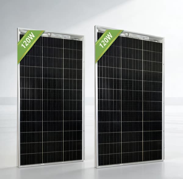 Solpanel, Høj Effektivitet, Holdbart Design,2stk 120w panel