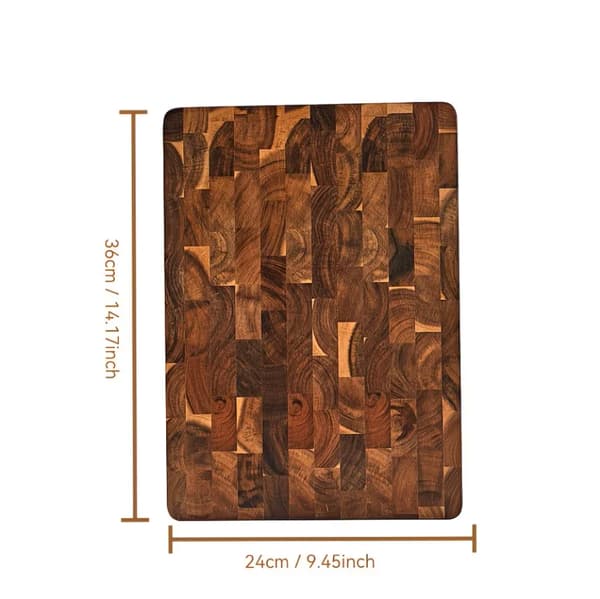 Skärbräda, Premium End-Grain Trä, Vändbar Design,36x24x2.5cm