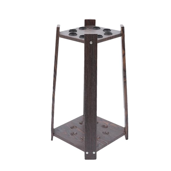 Billardkø Rack, 8-Huls Design, Holdbar Trækonstruktion,sort