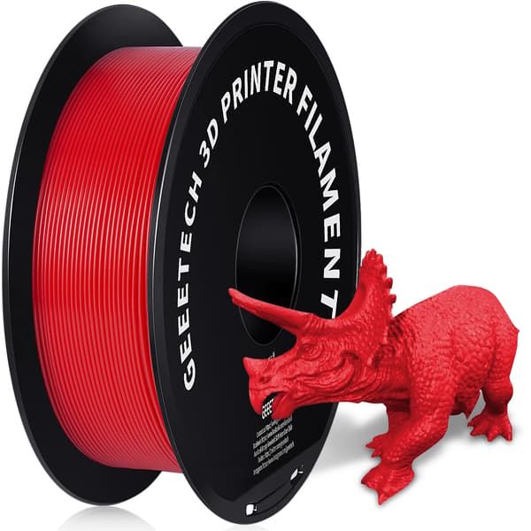3D-printer filament, PETG-material, 1 kg spole,Rød