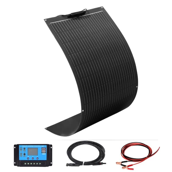 100W Flexibelt Solpanel, 12V Lättviktsdesign, Hög Effektivitet 24%,12V 100W solarkit