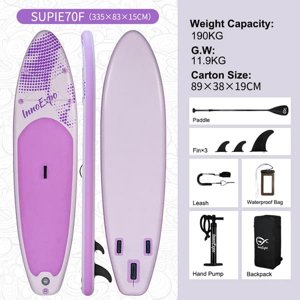Stand Up Paddle Board, Uppblåsbart Design, Halkfri Yta,SUPIE70F