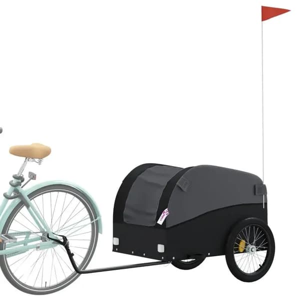 Cykeltrailer, 45 kg belastningsevne, robust jernramme,Sort
