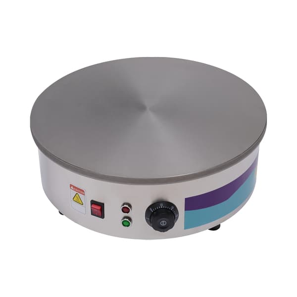 Crepe Maker, Støbejernskonstruktion, 3000W Effekt,Sølv