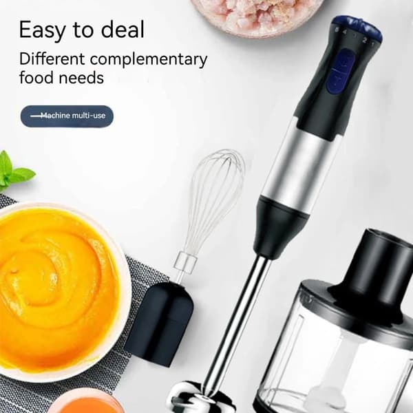 Håndblender, Rustfrit Stål Krop, Justerbar Hastighed,EU STIK