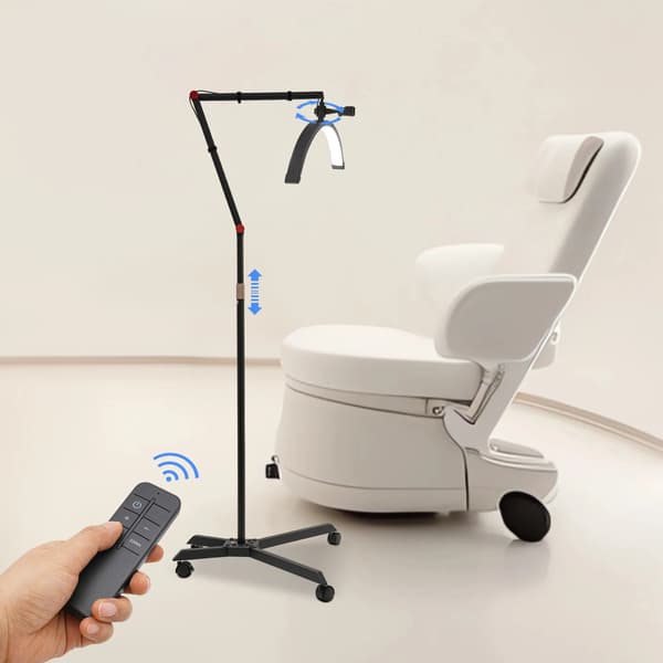 Gulvlampe, Justerbar Højde, LED Belysning,sort