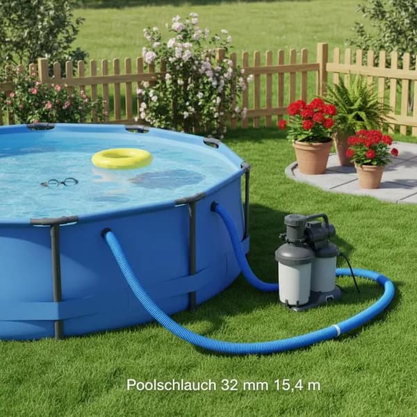 Poolslang, Hållbar Konstruktion, Flexibel Längd,armégrön