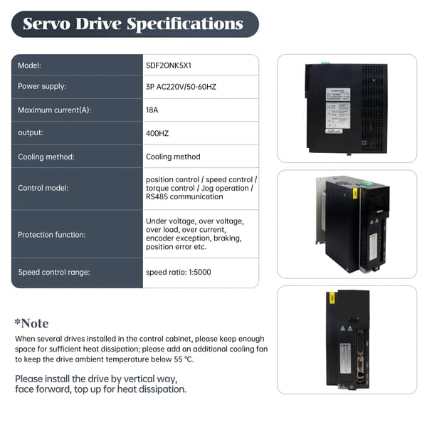 AC Servo Motor, Høj Moment, Optisk Encoder Support,Ingen bremsekit